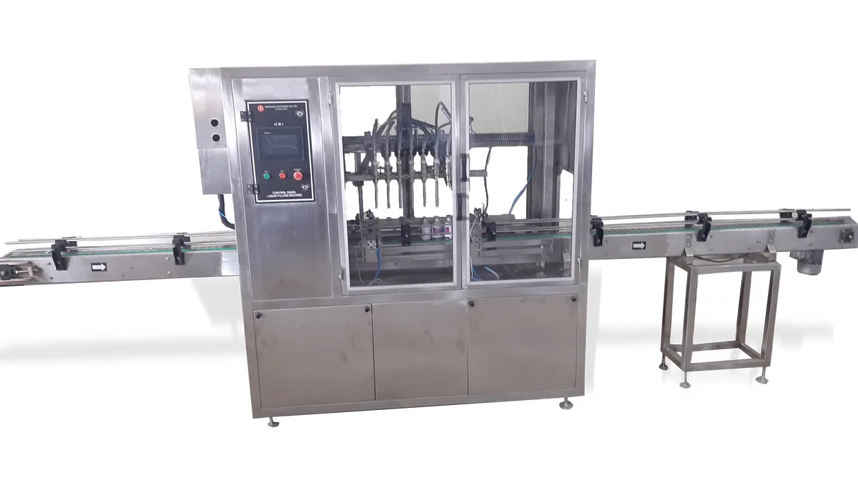 Servo piston liquid filling line