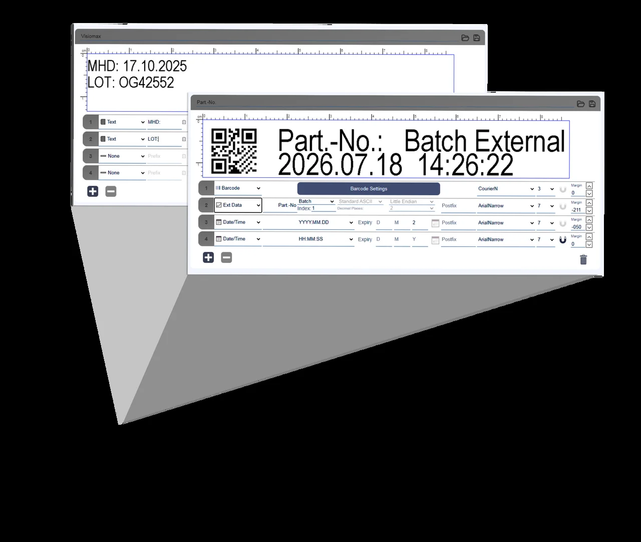 MapleJet Hx software for label and message design