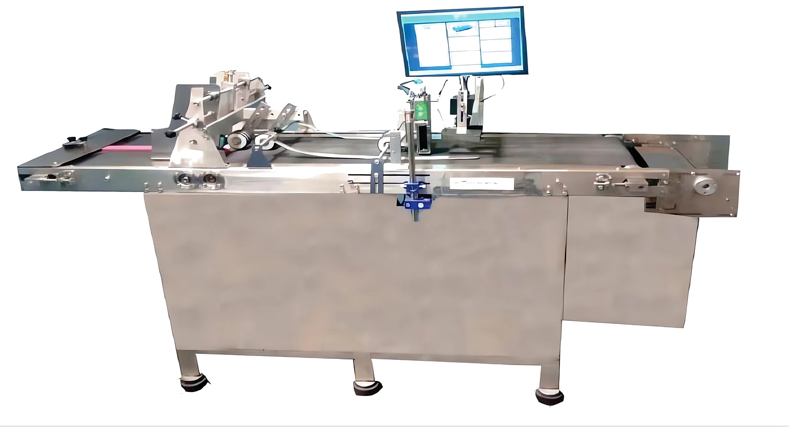 Feeder stacker coding conveyor with TIJ printer