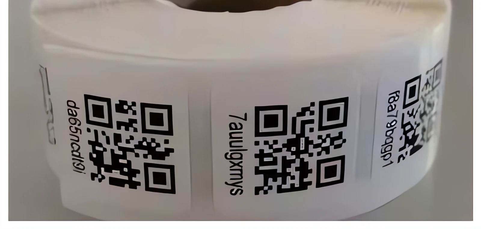 QR codes printed on labels